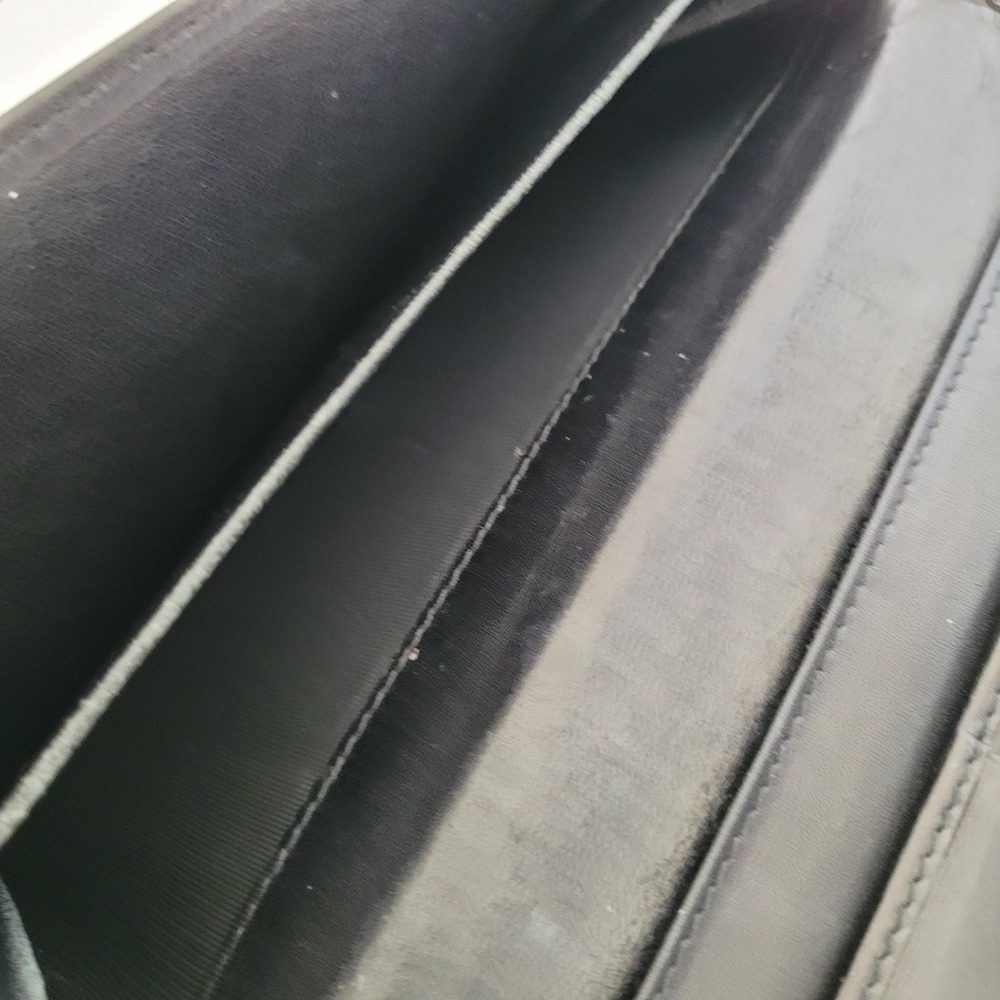Gucci GG Monogram Long Wallet Black Canvas Leather Logo Bar 035-213313-2150 - Picture 5 of 15